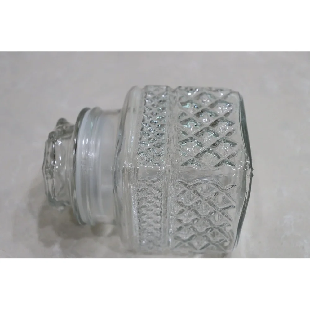 Anchor Hocking Wexford Small Glass Canister Jar with Lid Clear Vintage